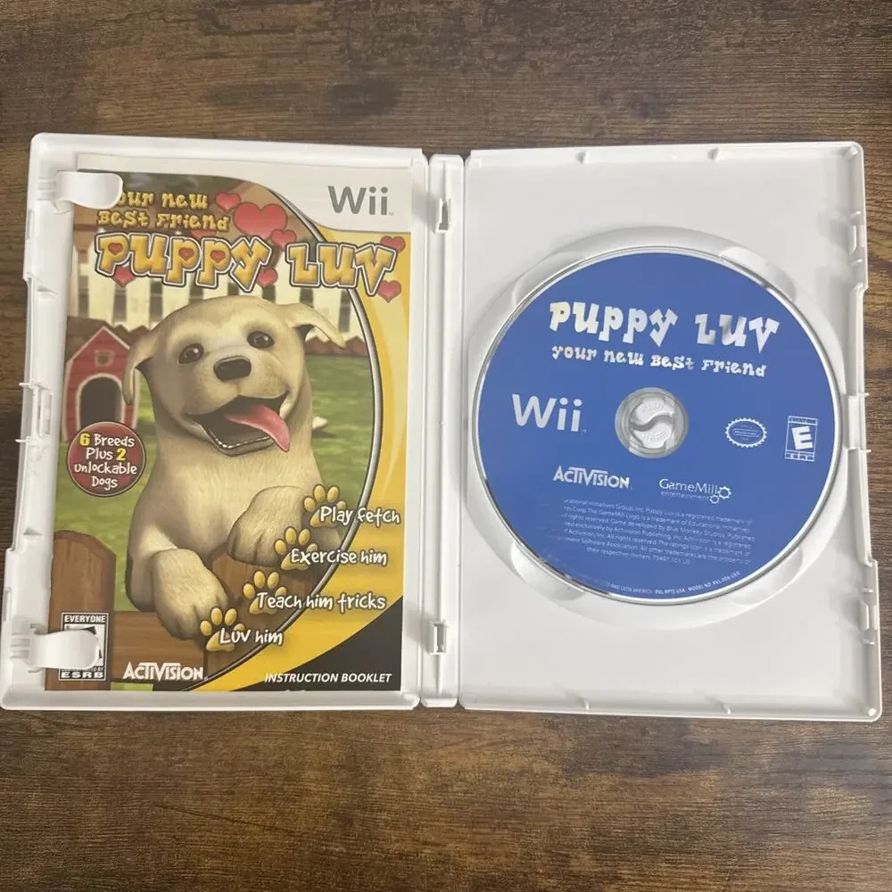 Puppy Luv Nintendo Wii Video Game Activision CIB Tested